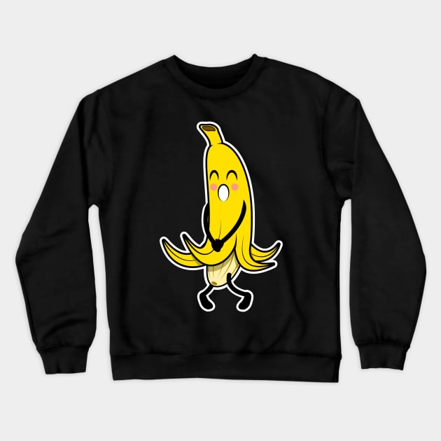 Funny Shy banana Crewneck Sweatshirt by Brutusals.Design